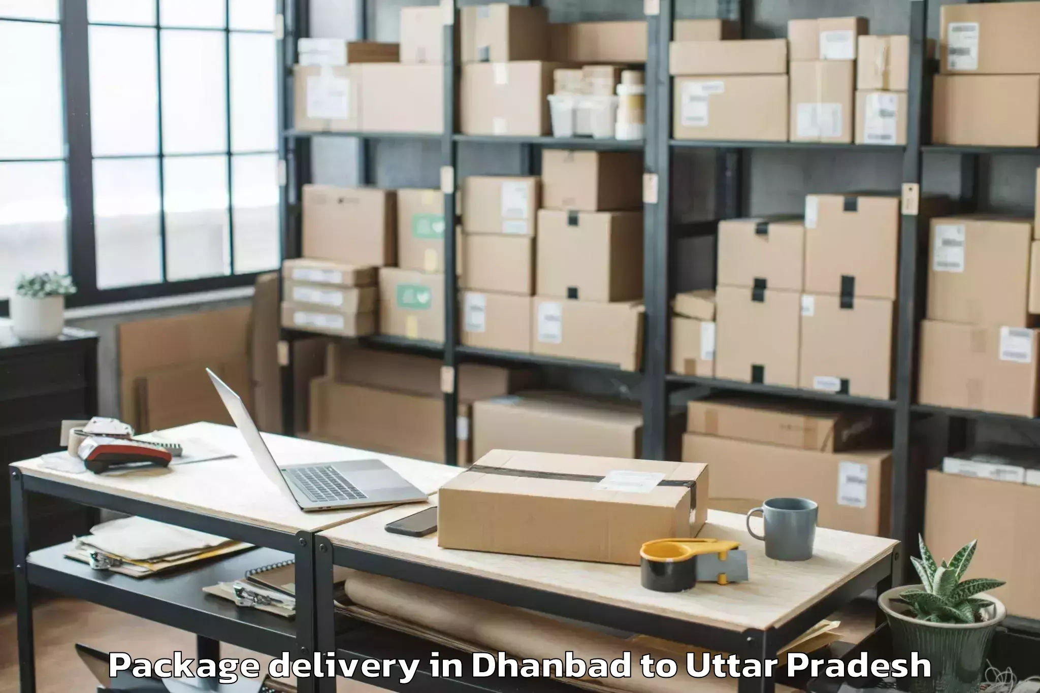 Easy Dhanbad to Jhinjhak Package Delivery Booking